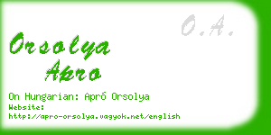 orsolya apro business card